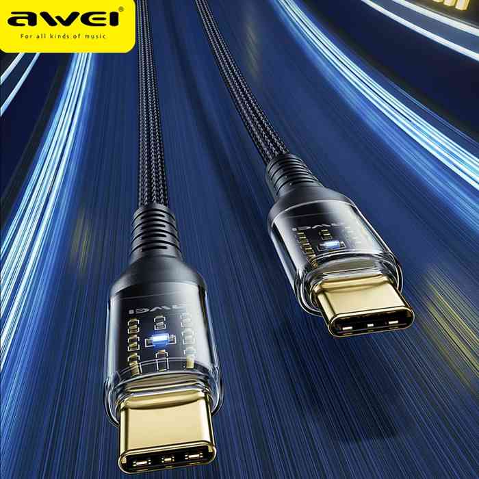 Awei CL-138L CL-138T PD Fast Charging Cord Type-C to Type-C